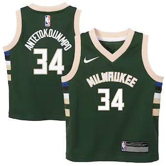 infant nike giannis antetokounmpo green milwaukee bucks rep-325
